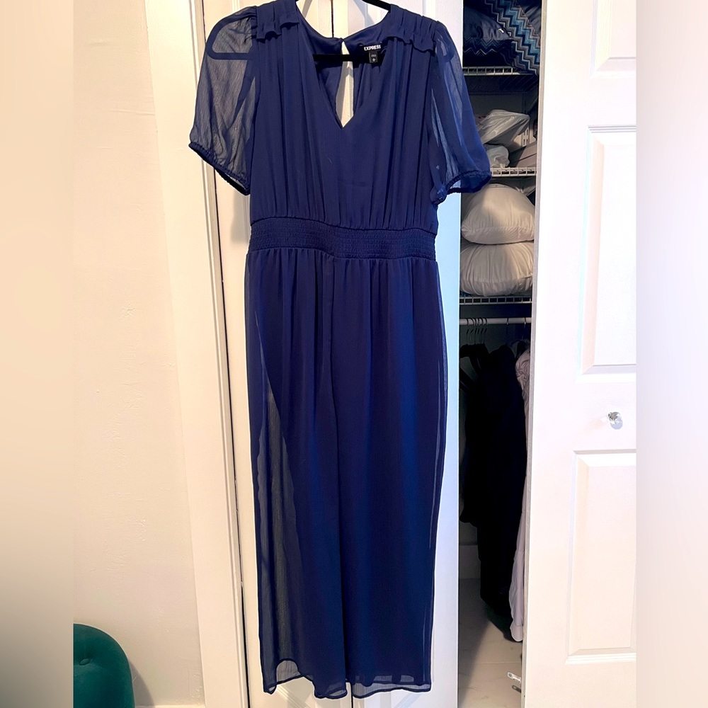 NEVER BEEN WORN Navy Blue Jumpsuit from EXPRESS!